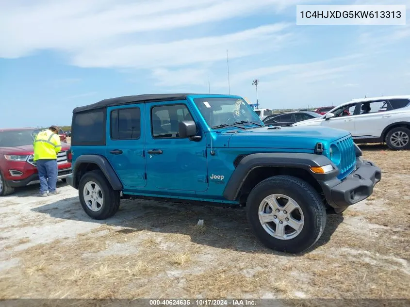 2019 Jeep Wrangler Unlimited Sport S 4X4 VIN: 1C4HJXDG5KW613313 Lot: 40624635