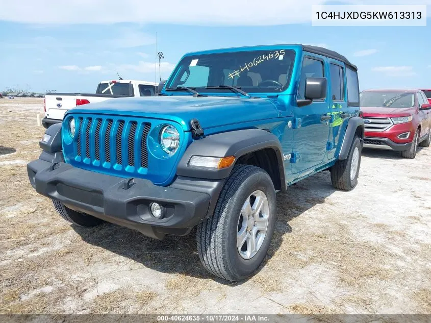 2019 Jeep Wrangler Unlimited Sport S 4X4 VIN: 1C4HJXDG5KW613313 Lot: 40624635