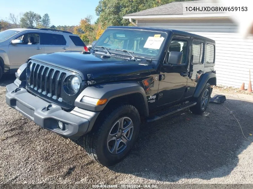 2019 Jeep Wrangler Unlimited Sport S 4X4 VIN: 1C4HJXDG8KW659153 Lot: 40626609