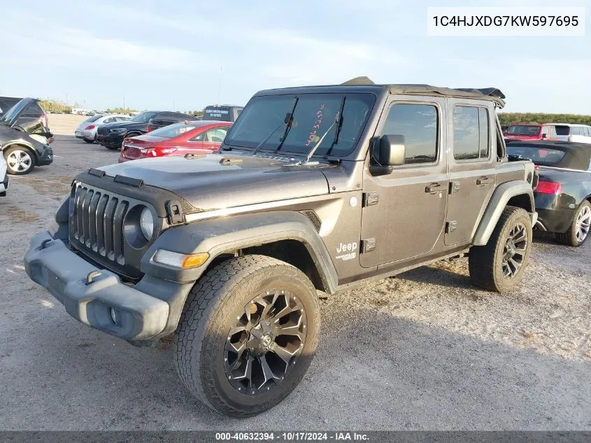 2019 Jeep Wrangler Unlimited Sport S 4X4 VIN: 1C4HJXDG7KW597695 Lot: 40632394