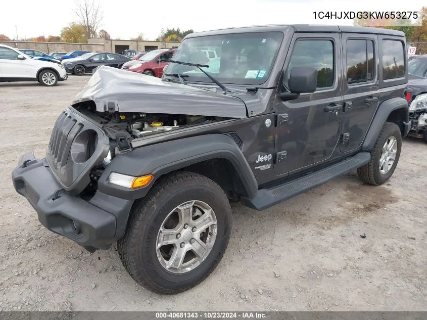 2019 Jeep Wrangler Unlimited Sport S 4X4 VIN: 1C4HJXDG3KW653275 Lot: 40681343