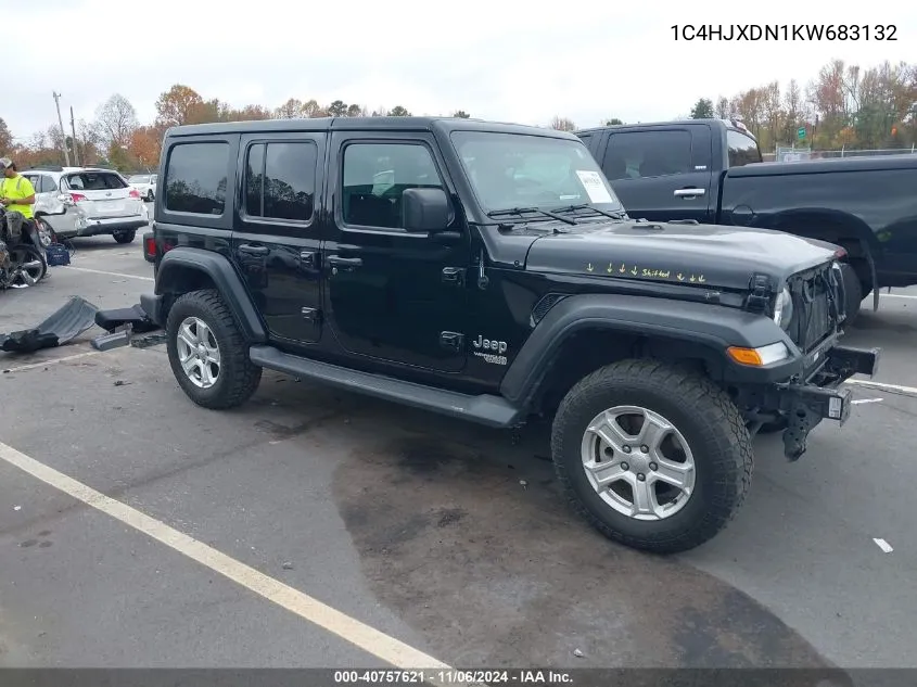 2019 Jeep Wrangler Unlimited Sport S 4X4 VIN: 1C4HJXDN1KW683132 Lot: 40757621