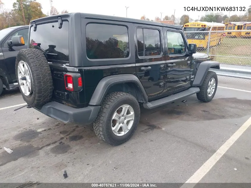 2019 Jeep Wrangler Unlimited Sport S 4X4 VIN: 1C4HJXDN1KW683132 Lot: 40757621