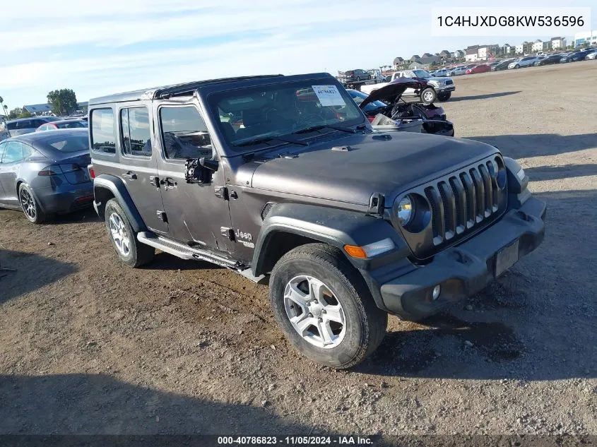 2019 Jeep Wrangler Unlimited Sport S 4X4 VIN: 1C4HJXDG8KW536596 Lot: 40786823