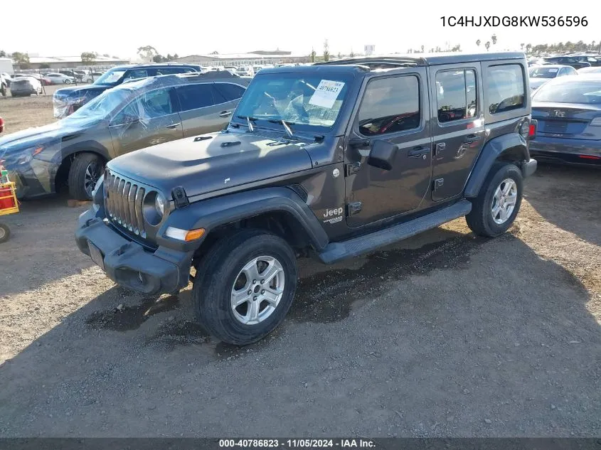 2019 Jeep Wrangler Unlimited Sport S 4X4 VIN: 1C4HJXDG8KW536596 Lot: 40786823