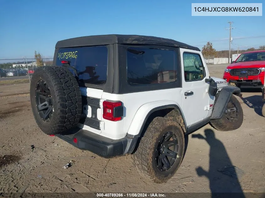 2019 Jeep Wrangler Rubicon 4X4 VIN: 1C4HJXCG8KW620841 Lot: 40789266