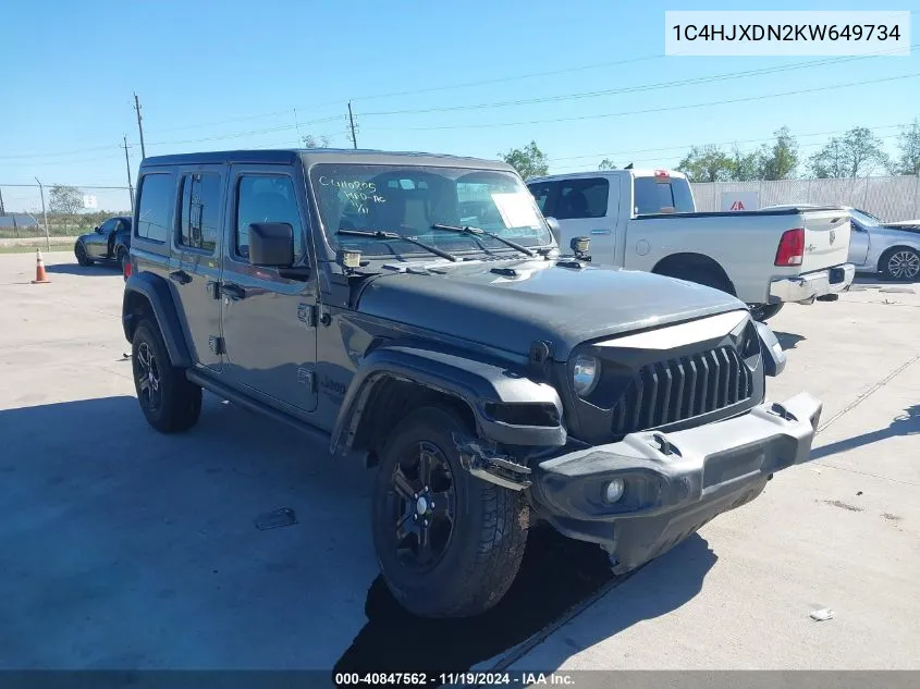 2019 Jeep Wrangler Unlimited Sport S 4X4 VIN: 1C4HJXDN2KW649734 Lot: 40847562