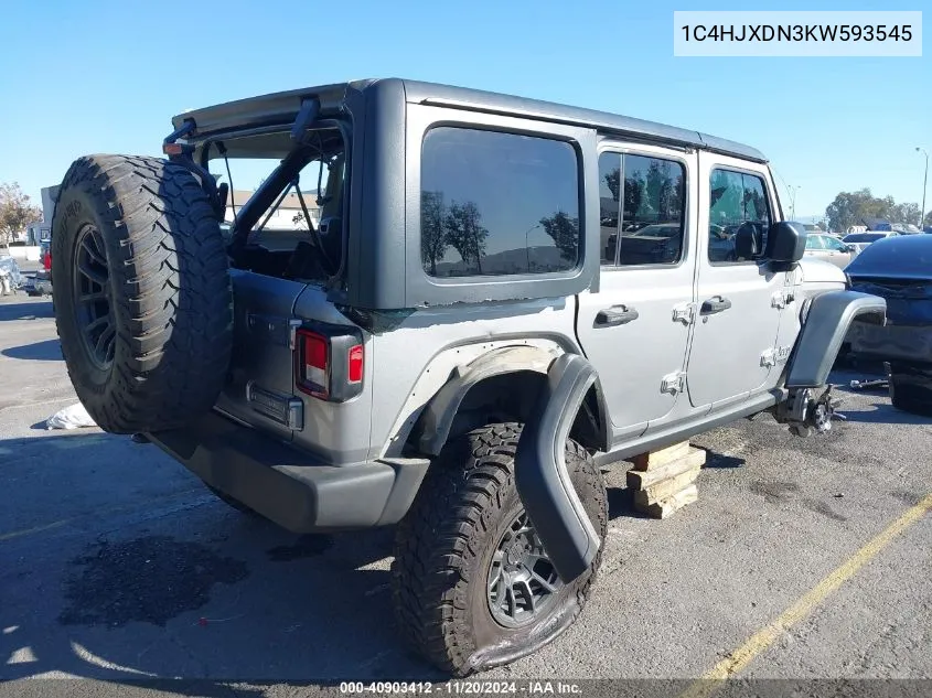 2019 Jeep Wrangler Unlimited Sport S 4X4 VIN: 1C4HJXDN3KW593545 Lot: 40903412