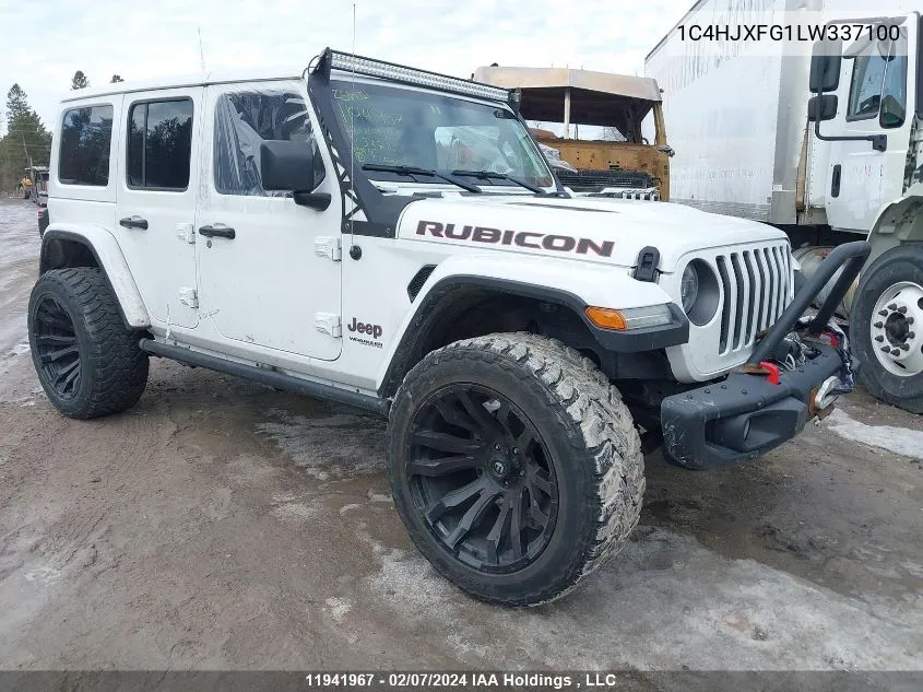 2020 Jeep Wrangler Unlimited Rubicon VIN: 1C4HJXFG1LW337100 Lot: 11941967