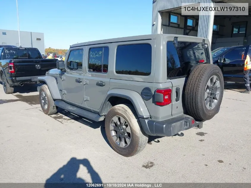 2020 Jeep Wrangler Unlimited Sahara Altitude VIN: 1C4HJXEGXLW197310 Lot: 12062691