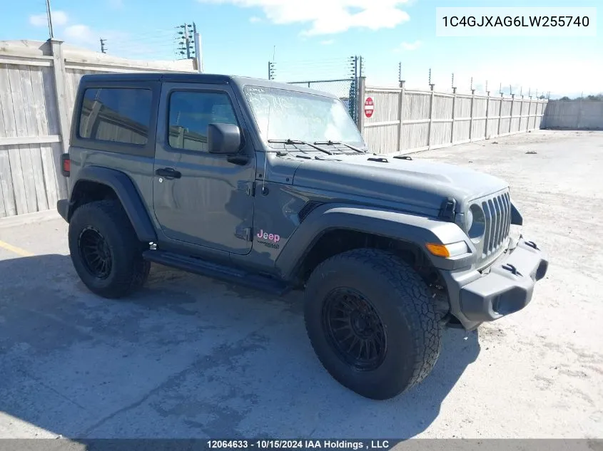 2020 Jeep Tj VIN: 1C4GJXAG6LW255740 Lot: 12064633