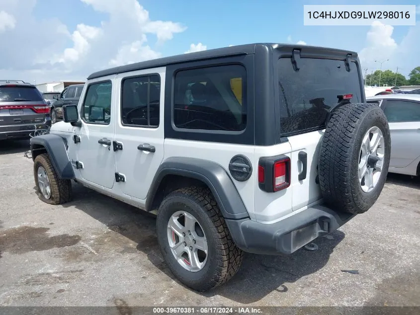 2020 Jeep Wrangler Unlimited Sport S 4X4 VIN: 1C4HJXDG9LW298016 Lot: 39670381