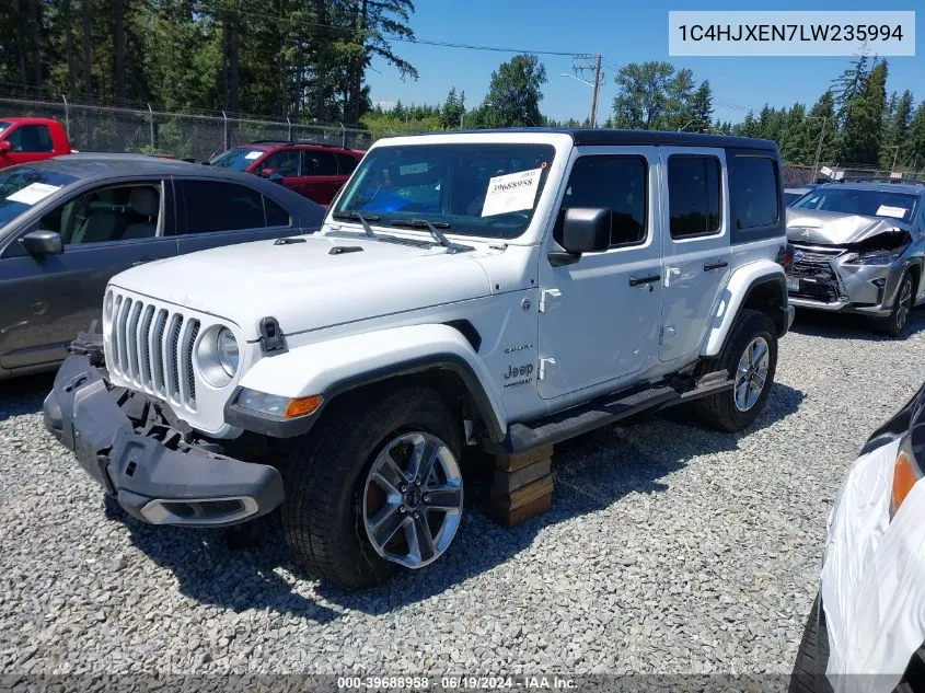 2020 Jeep Wrangler Unlimited Sahara 4X4 VIN: 1C4HJXEN7LW235994 Lot: 39688958