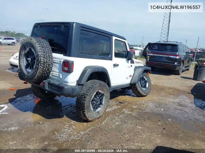 2020 Jeep Wrangler Rubicon 4X4 VIN: 1C4HJXCN4LW196557 Lot: 39738096