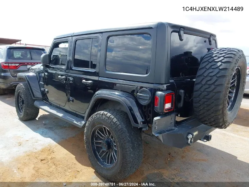 1C4HJXENXLW214489 2020 Jeep Wrangler Unlimited Sahara 4X4