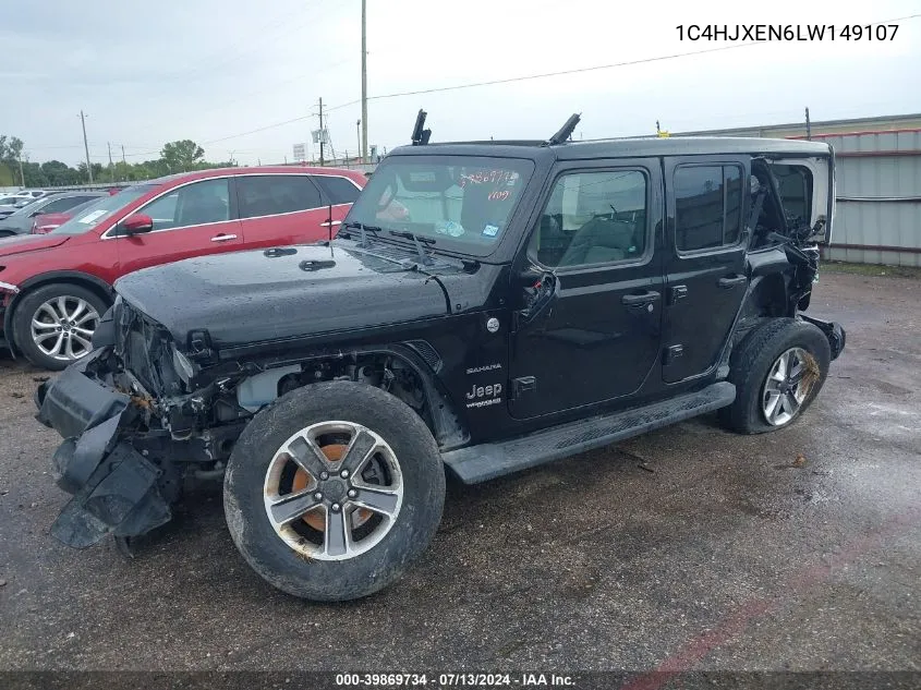 2020 Jeep Wrangler Unlimited Sahara 4X4 VIN: 1C4HJXEN6LW149107 Lot: 39869734