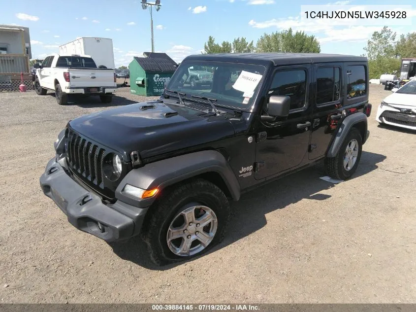 2020 Jeep Wrangler Unlimited Sport S 4X4 VIN: 1C4HJXDN5LW345928 Lot: 39884145