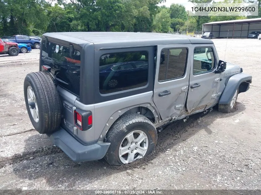 2020 Jeep Wrangler Unlimited Sport S 4X4 VIN: 1C4HJXDN3LW299600 Lot: 39958716