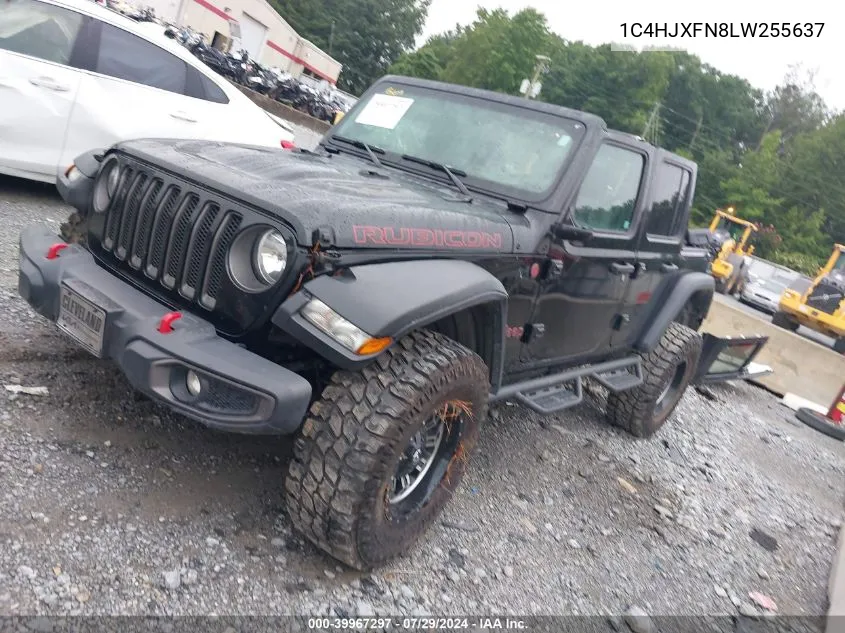 2020 Jeep Wrangler Unlimited Rubicon 4X4 VIN: 1C4HJXFN8LW255637 Lot: 39967297