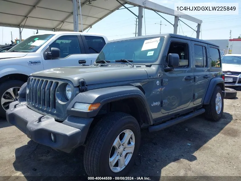 2020 Jeep Wrangler Unlimited Sport S 4X4 VIN: 1C4HJXDGXLW225849 Lot: 40044559