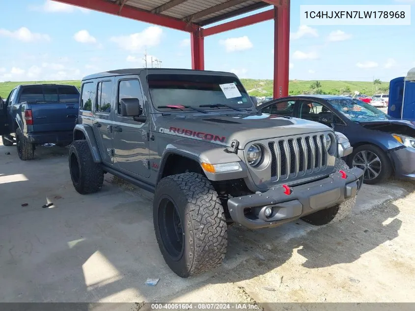 2020 Jeep Wrangler Unlimited Rubicon 4X4 VIN: 1C4HJXFN7LW178968 Lot: 40051604