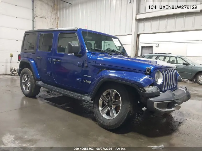 2020 Jeep Wrangler Unlimited Sahara 4X4 VIN: 1C4HJXEN8LW279129 Lot: 40056863