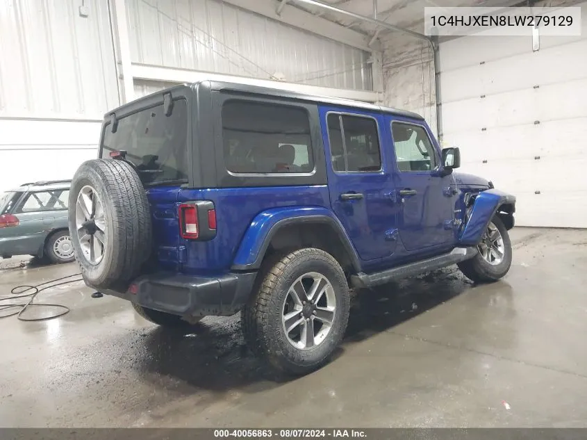 2020 Jeep Wrangler Unlimited Sahara 4X4 VIN: 1C4HJXEN8LW279129 Lot: 40056863