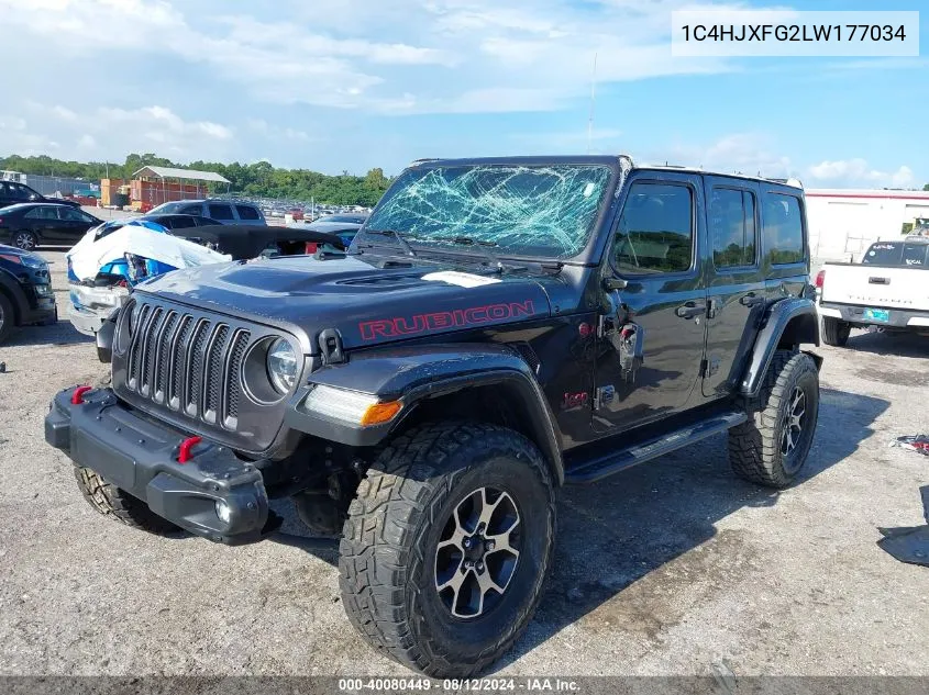 2020 Jeep Wrangler Unlimited Rubicon 4X4 VIN: 1C4HJXFG2LW177034 Lot: 40080449