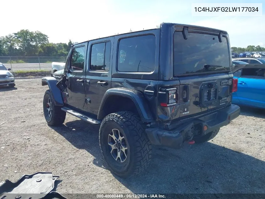 2020 Jeep Wrangler Unlimited Rubicon 4X4 VIN: 1C4HJXFG2LW177034 Lot: 40080449