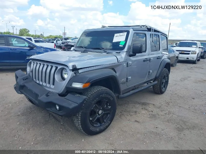 1C4HJXDNXLW129220 2020 Jeep Wrangler Unlimited Sport