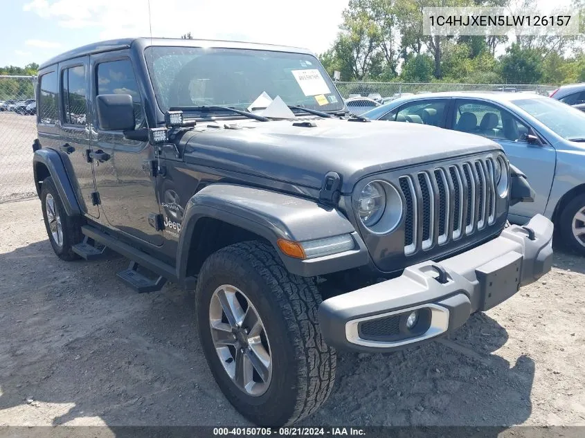 2020 Jeep Wrangler Unlimited Sahara VIN: 1C4HJXEN5LW126157 Lot: 40150705