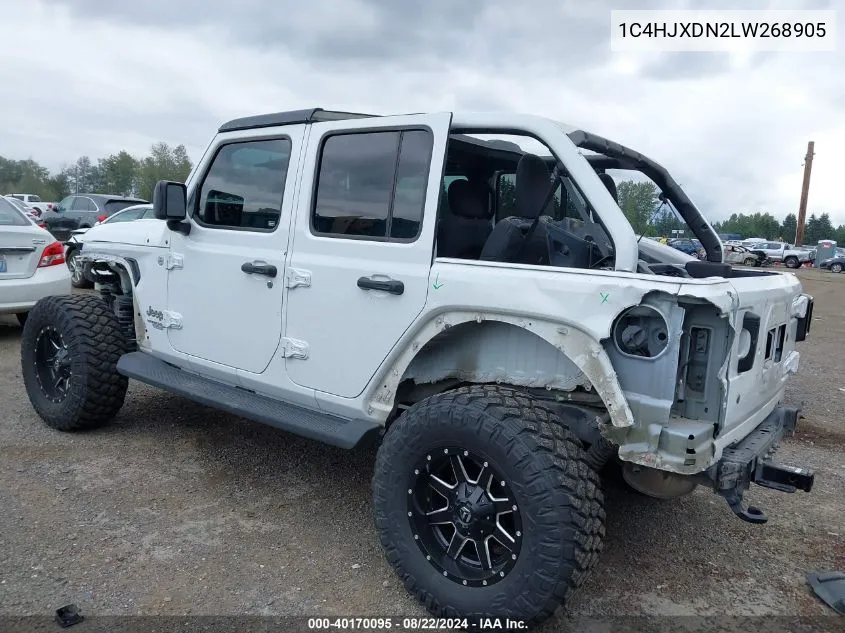 2020 Jeep Wrangler Unlimited Sport S 4X4 VIN: 1C4HJXDN2LW268905 Lot: 40170095