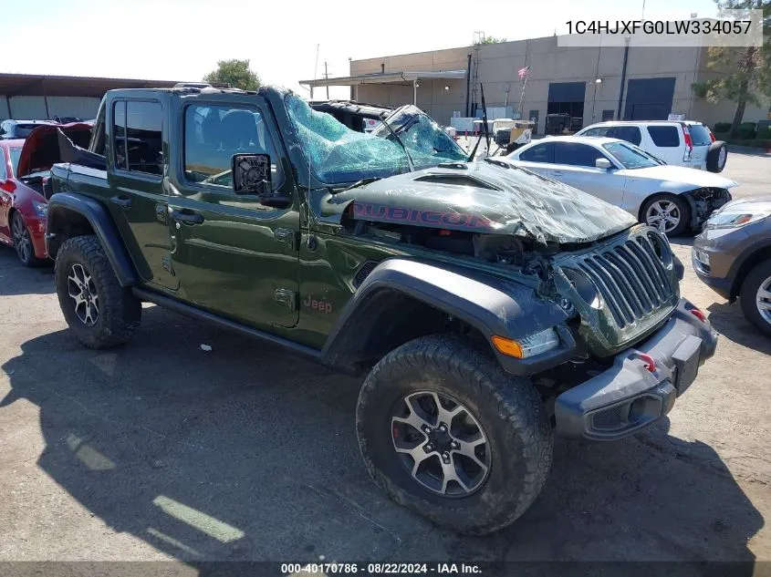 2020 Jeep Wrangler Unlimited Rubicon 4X4 VIN: 1C4HJXFG0LW334057 Lot: 40170786