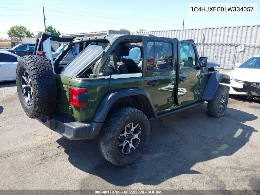 2020 Jeep Wrangler Unlimited Rubicon 4X4 VIN: 1C4HJXFG0LW334057 Lot: 40170786