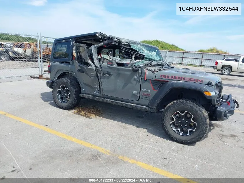 2020 Jeep Wrangler Unlimited Rubicon Recon 4X4 VIN: 1C4HJXFN3LW332544 Lot: 40172233