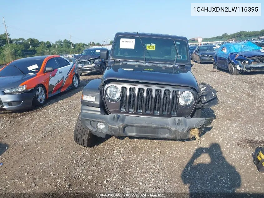 2020 Jeep Wrangler Unlimited Sport Altitude 4X4 VIN: 1C4HJXDN2LW116395 Lot: 40180452