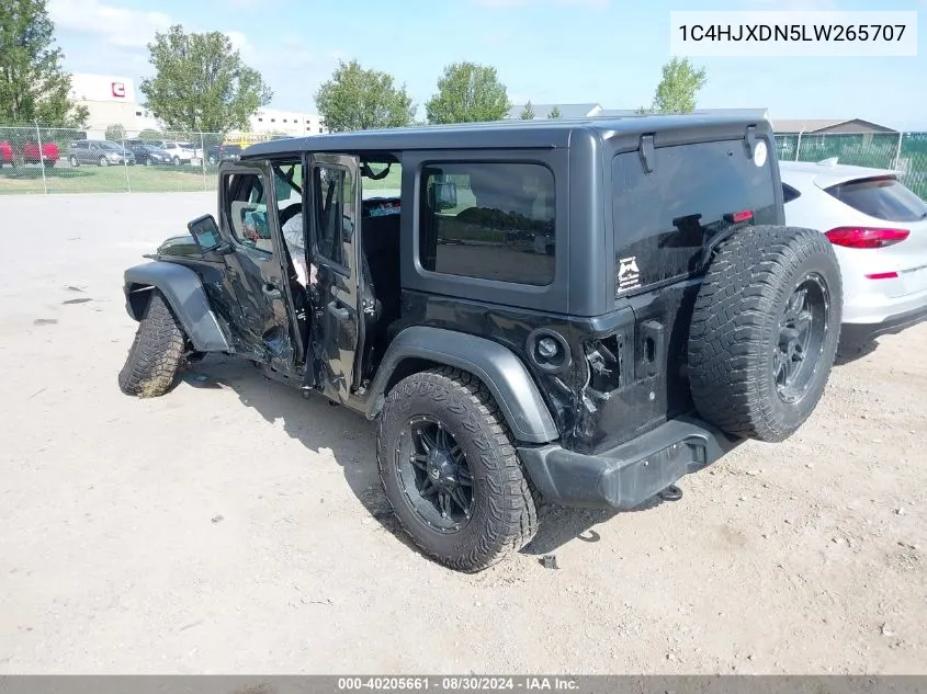 1C4HJXDN5LW265707 2020 Jeep Wrangler Unlimited Sport Altitude 4X4