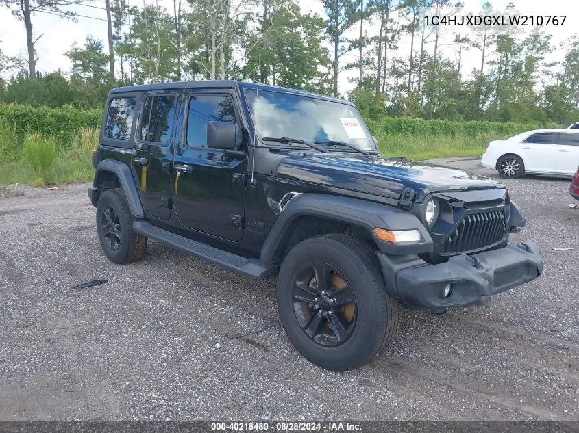 1C4HJXDGXLW210767 2020 Jeep Wrangler Unlimited Sport Altitude 4X4