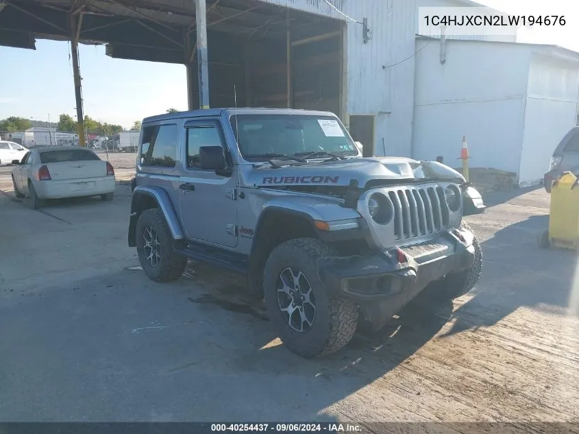 2020 Jeep Wrangler Rubicon VIN: 1C4HJXCN2LW194676 Lot: 40254437