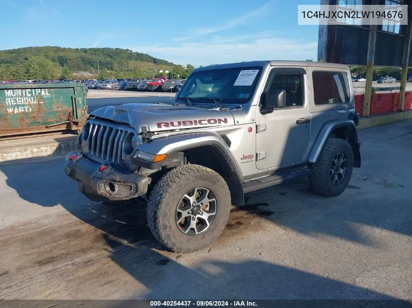 2020 Jeep Wrangler Rubicon VIN: 1C4HJXCN2LW194676 Lot: 40254437