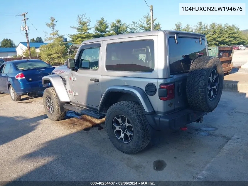 2020 Jeep Wrangler Rubicon VIN: 1C4HJXCN2LW194676 Lot: 40254437