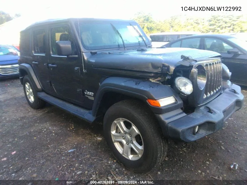 2020 Jeep Wrangler Unlimited Sport S 4X4 VIN: 1C4HJXDN6LW122992 Lot: 40263891