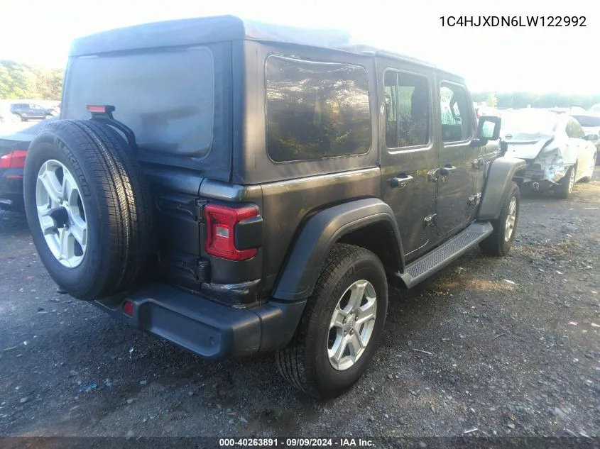 2020 Jeep Wrangler Unlimited Sport S 4X4 VIN: 1C4HJXDN6LW122992 Lot: 40263891