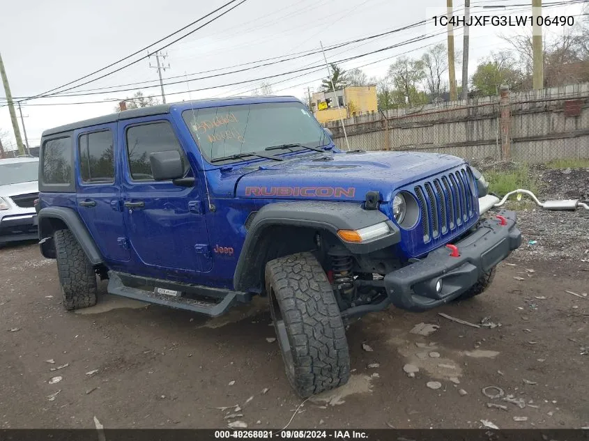 2020 Jeep Wrangler Unlimited Rubicon 4X4 VIN: 1C4HJXFG3LW106490 Lot: 40268021