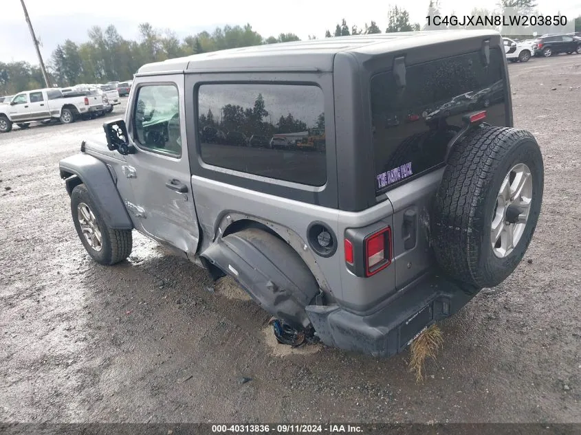 2020 Jeep Wrangler Sport VIN: 1C4GJXAN8LW203850 Lot: 40313836