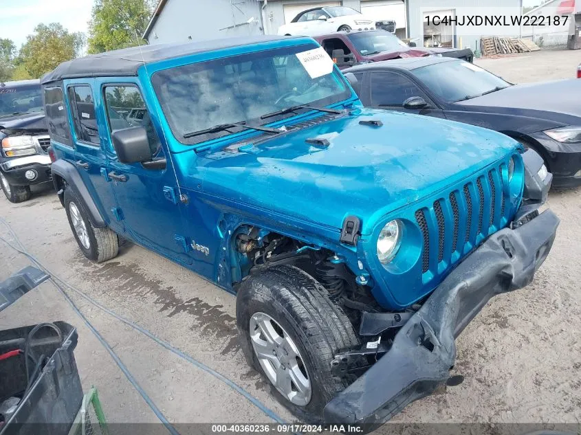 2020 Jeep Wrangler Unlimited Sport S 4X4 VIN: 1C4HJXDNXLW222187 Lot: 40360236