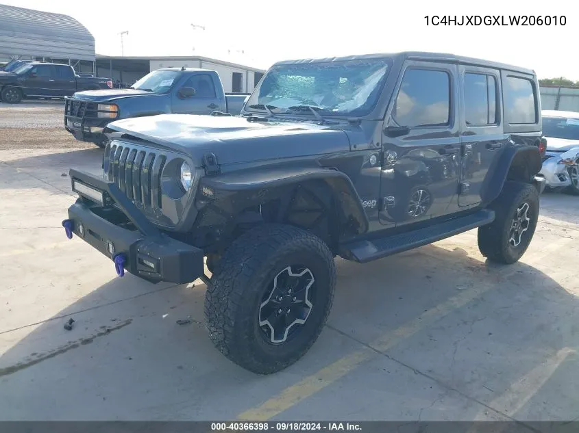 2020 Jeep Wrangler Unlimited Freedom 4X4 VIN: 1C4HJXDGXLW206010 Lot: 40366398