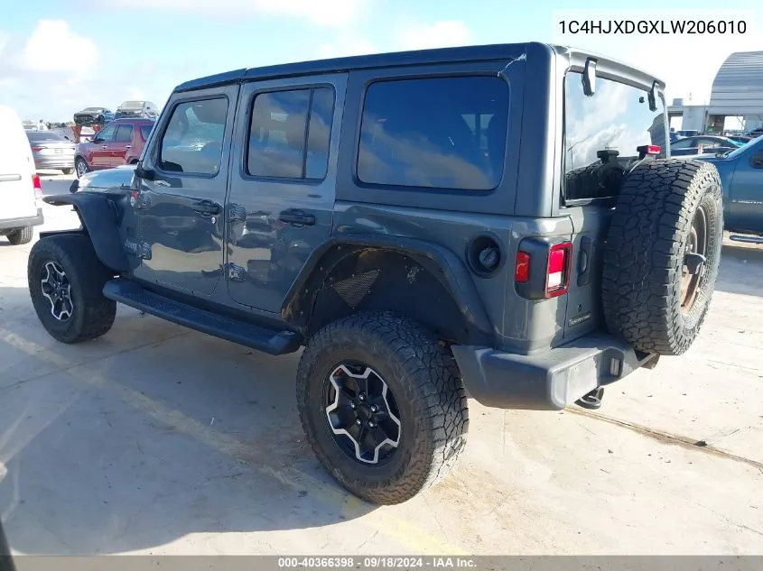 2020 Jeep Wrangler Unlimited Freedom 4X4 VIN: 1C4HJXDGXLW206010 Lot: 40366398