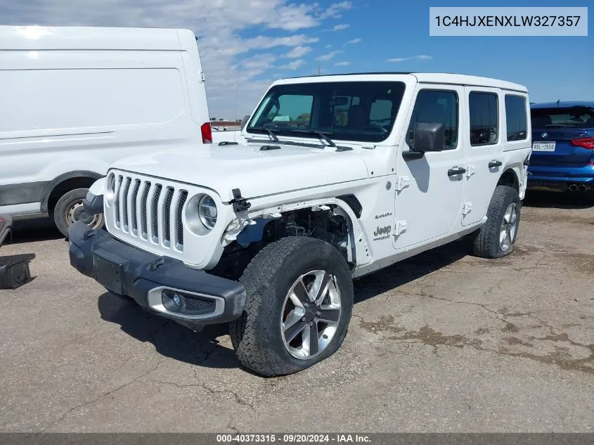 2020 Jeep Wrangler Unlimited Sahara 4X4 VIN: 1C4HJXENXLW327357 Lot: 40373315