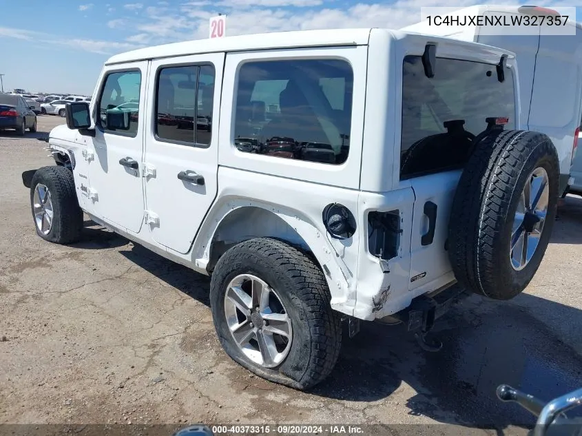 2020 Jeep Wrangler Unlimited Sahara 4X4 VIN: 1C4HJXENXLW327357 Lot: 40373315